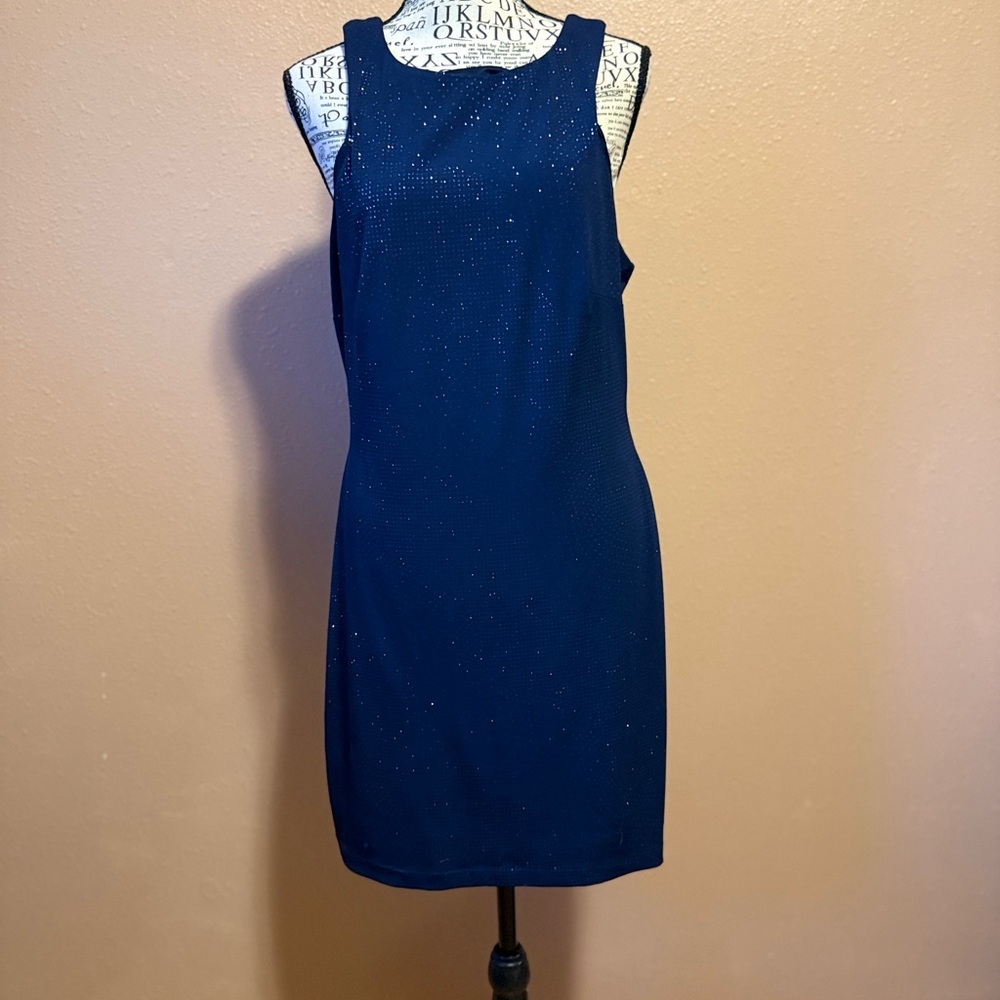 Speechless Navy Sparkle Mini Dress